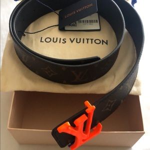 Louis Vuitton x Virgil Abloh Belt (neon orange chain), Luxury, Accessories  on Carousell